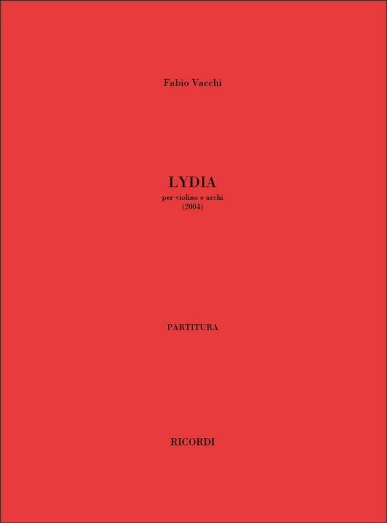 Fabio Vacchi, Lydia Violin and String Ensemble Partitur