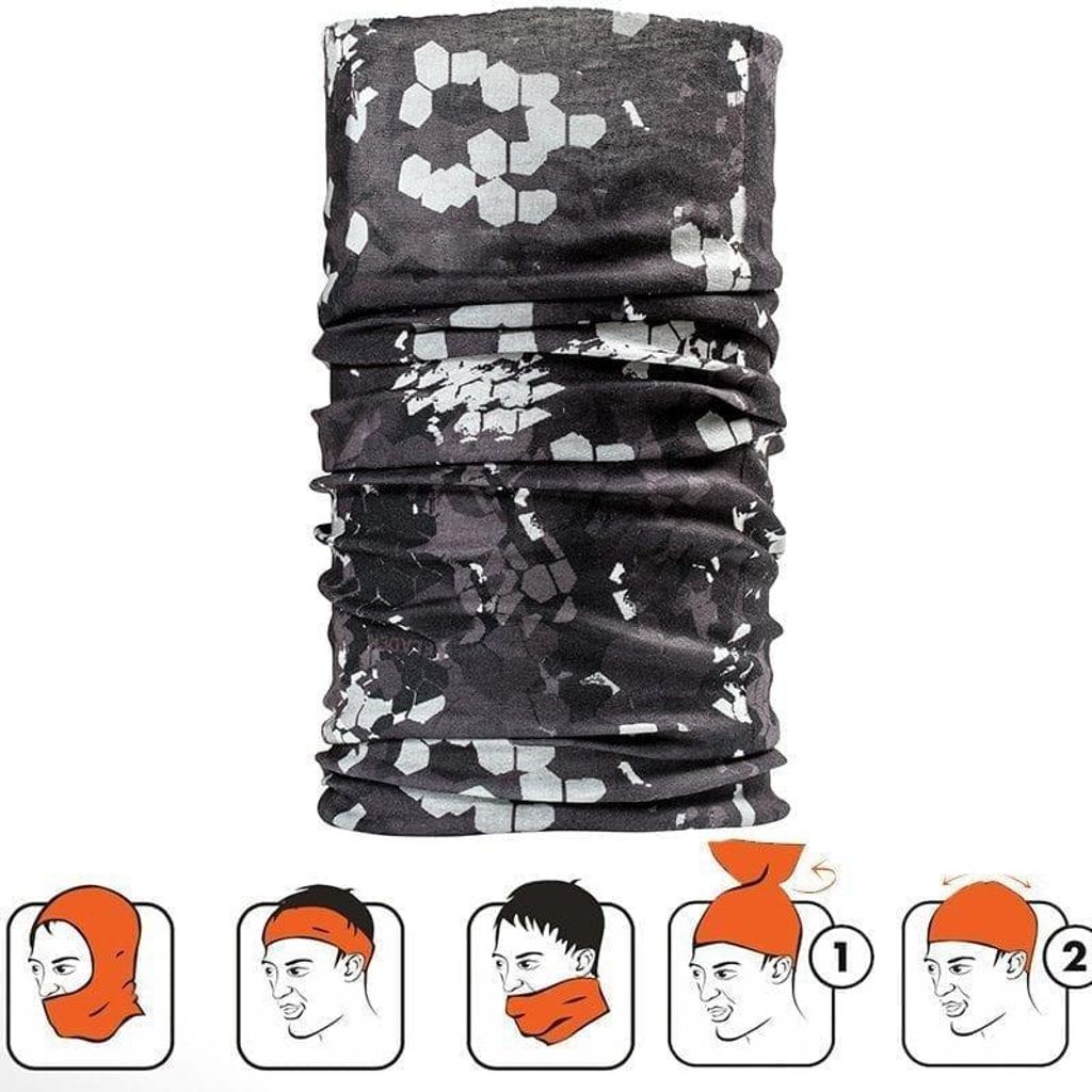Fladen Multiscarf Pixel Camo schwarz