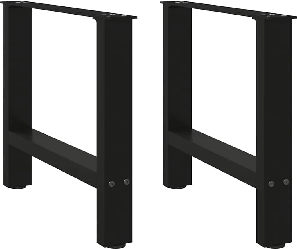 Gambe Tavolino vidaXL in Acciaio 50x43 cm - Qualità Industriale Nera