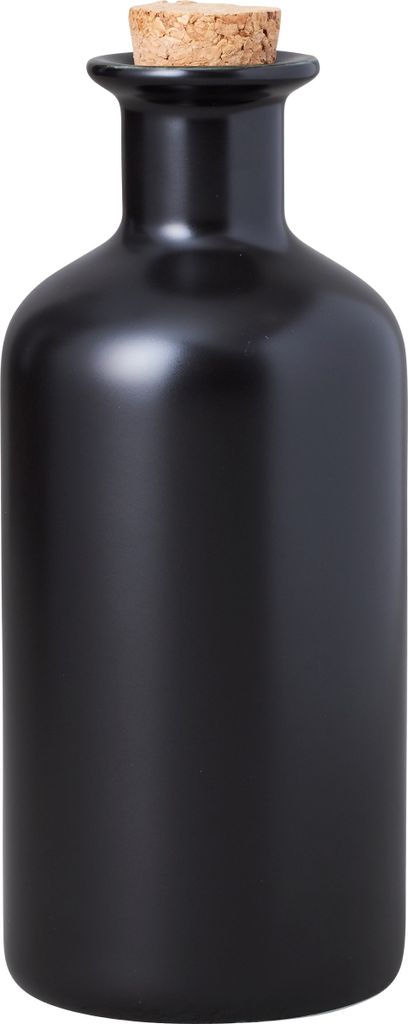 EPICURIOUS Vorratsflasche Schwarz, mit Verschlusskorken, Porzellan, in Geschenkbox