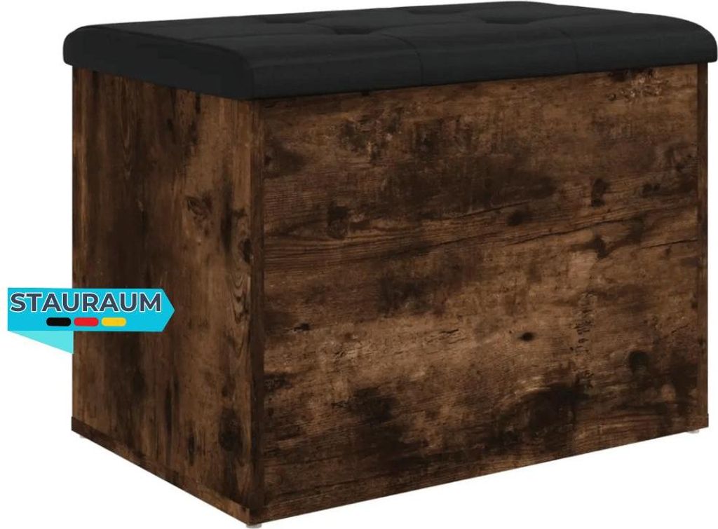 Sitzbank JONA mit Stauraum Räuchereiche 62x42x45 cm | Aufbewahrungsbank Flurbank Garderobenbank