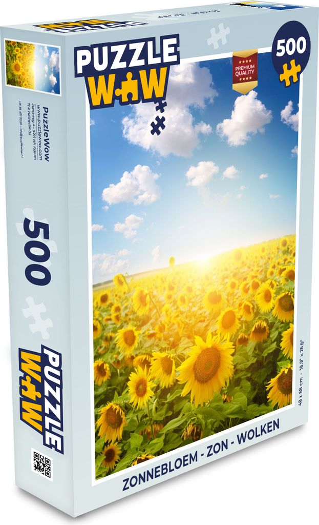 MuchoWow Puzzle 500 Teile Sonnenblume - Sonne - Wolken - Denken - Spiel - Toy