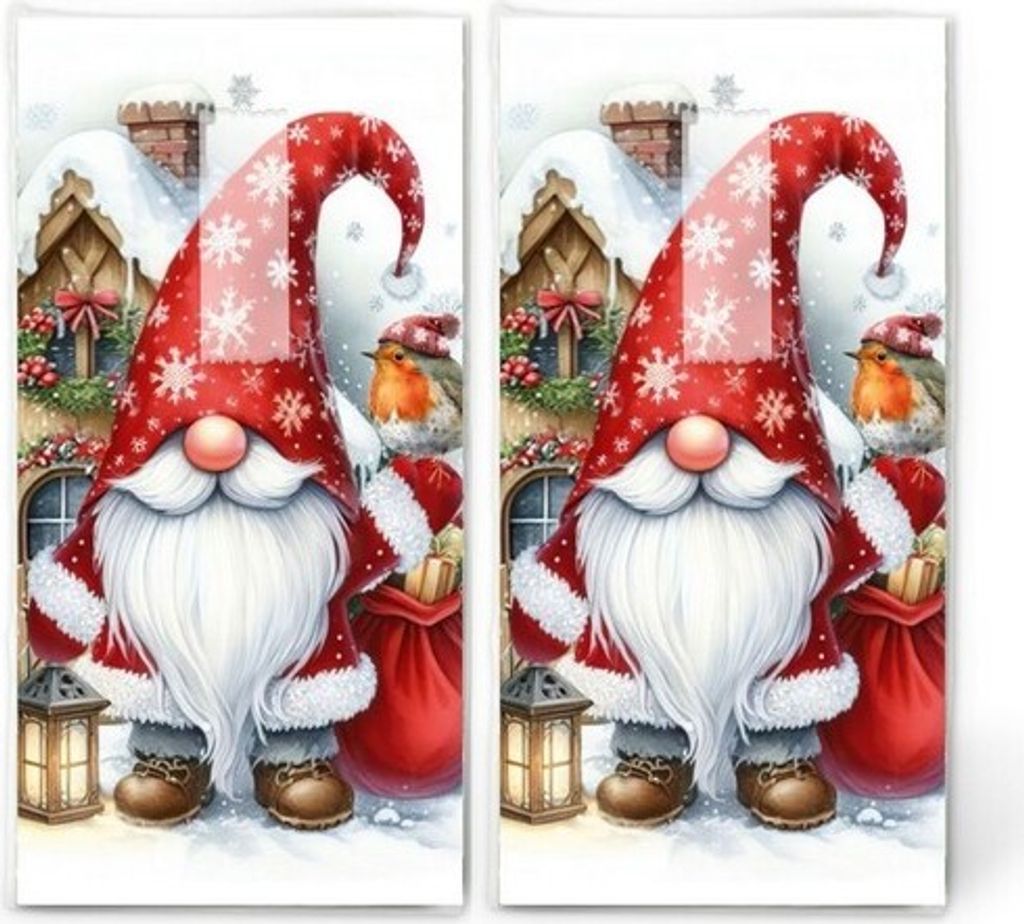 2x 10 Taschentücher Gnom Edik - Weihnachtszwerg Edik Produktbild 