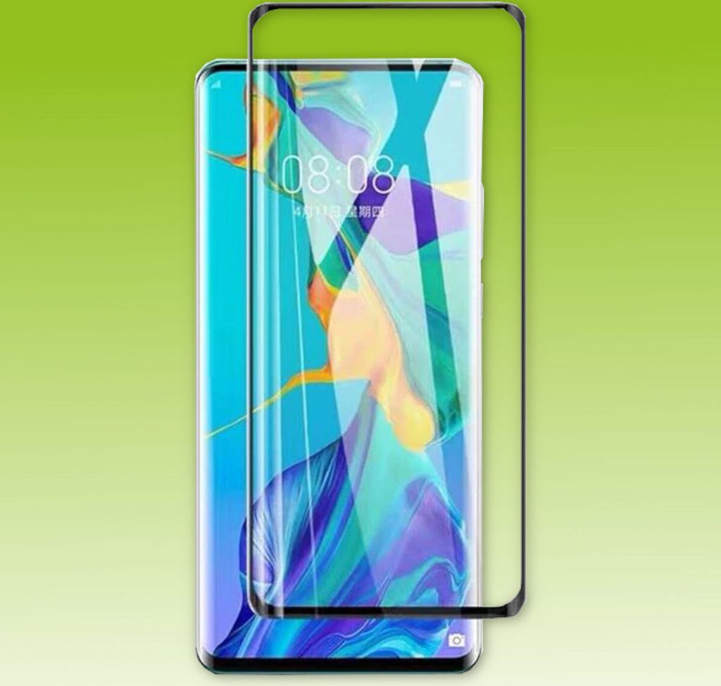 Für Huawei P50 Pro 2x 4D Display Full LCD H9 Curved Hart Glas Folie Panzer Neu