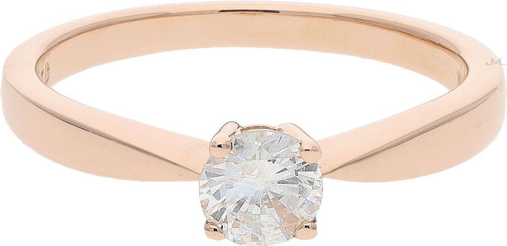 JuwelmaLux Verlobungsring 585/000 (14 Karat) Rotgold mit Brillant JL30-07-2798 52