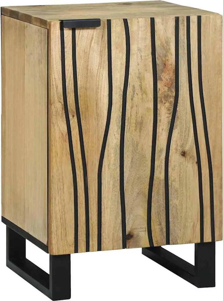 SYFAX™ Armadio per Lavabo da Bagno con porta Marrone 38 x 33,5 x 58 cm