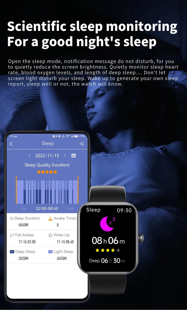 Smartwatch Android iOS 1.91 Pollici - 50 Modalità Sport e Salute Pro - 8