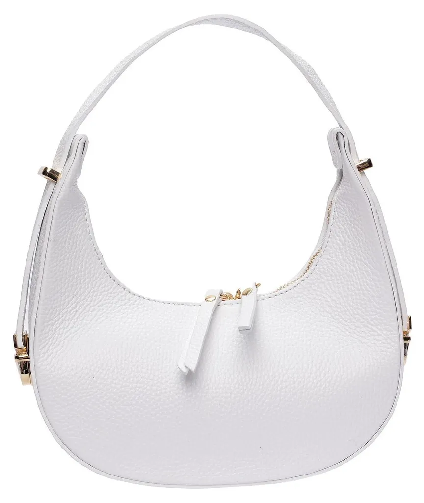 Sac en cuir blanc Isabella Rhea IR 187T avec finitions artisanales SS26