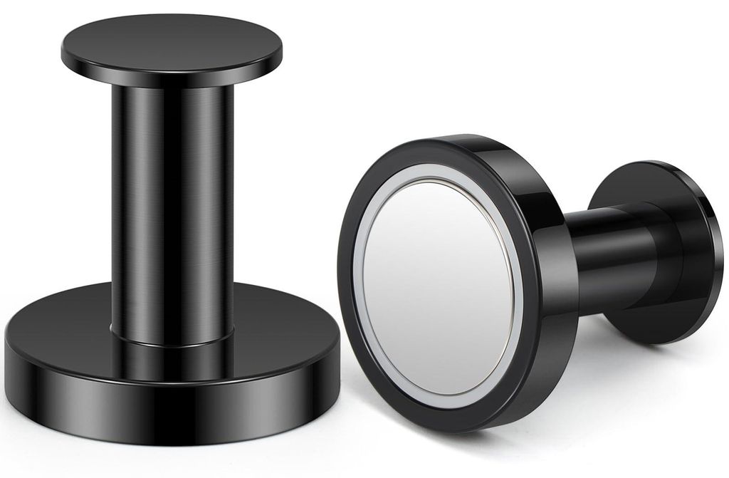 Stück Noedym Starke Magnete, 36 × 40 mm, extra starke Magnethalter, magnetische Handtuchhalter, schwarze Magnete mit Haken für Büro, Küche und...