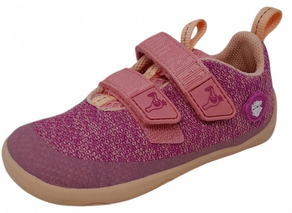 Affenzahn Knit Happy Flamingo Chaussons à scratch roses Image du produit 