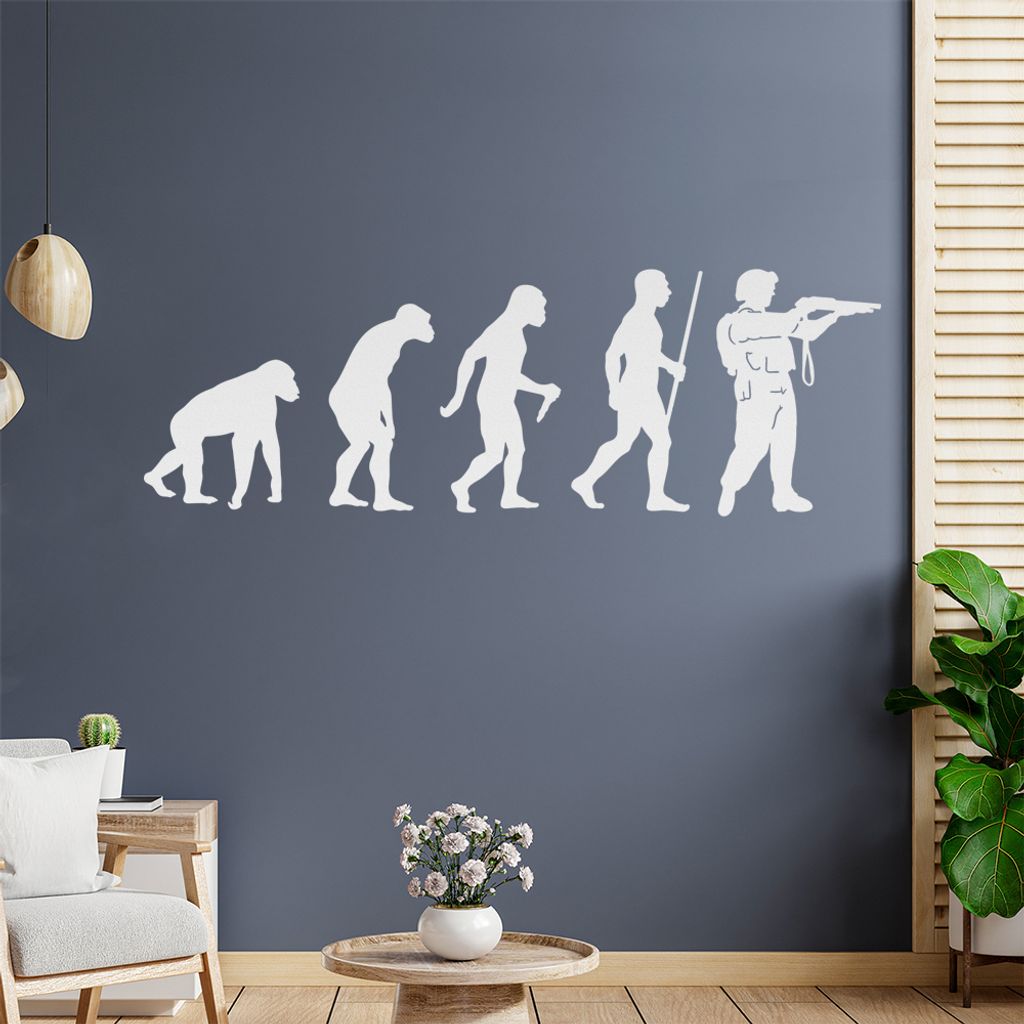 SEK SWAT Armee Evolution Wandtattoo Wandaufkleber Wall Sticker - Dekoration, Küche, Wohnzimmer, Schlafzimmer, Badezimmer