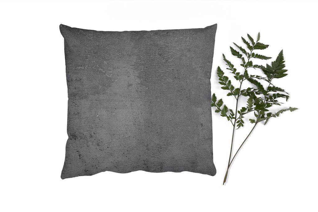 MuchoWow Zierkissen Sofakissen Wohnzimmer Dekokissen 45x45 cm Strukturiert - Beton - Grau - Industriell - Rustikal - Schlafpolster - Polster für...