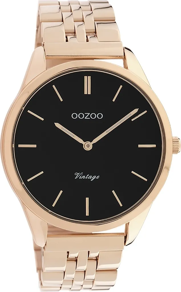 Oozoo orologio da polso oro rosa metallo lucido Timepieces donna orologio analogico al quarzo UOC9989A
