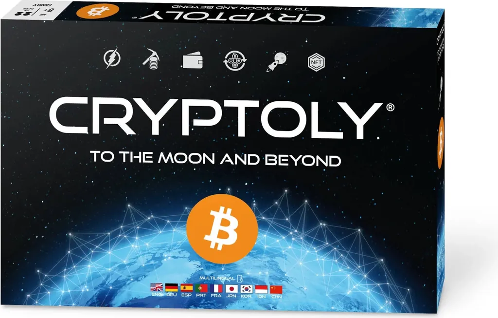 Cryptoly Jeu Éducatif de Stratégie 8 ans+ - 2-6 Joueurs Version Anglaise
