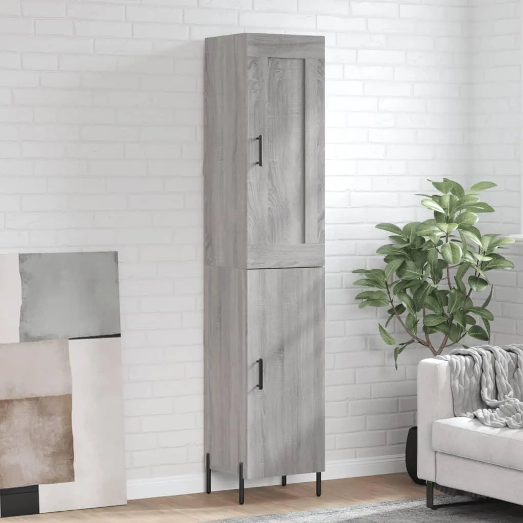Mobile Alto vidaXL Grigio Sonoma 180cm | Credenza Stretta Multiuso