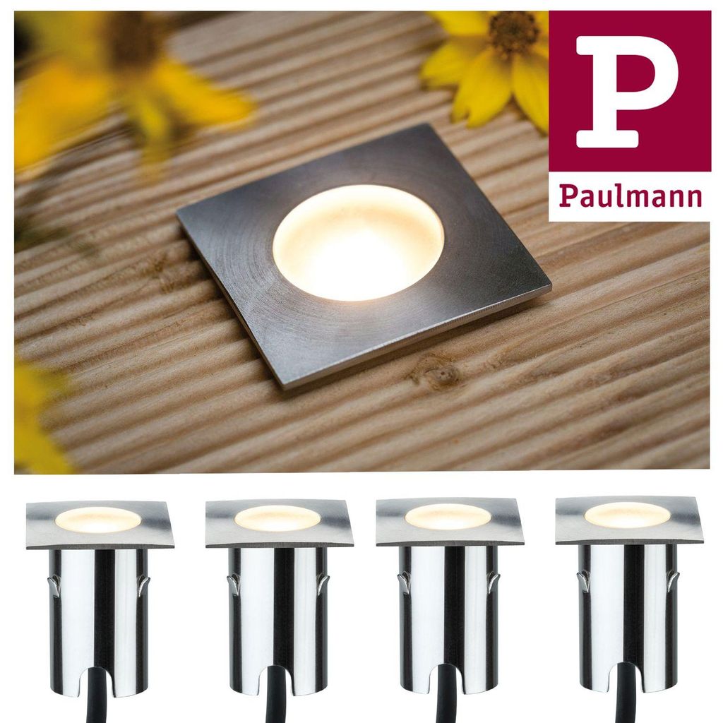 Paulmann 937.85, Outdoor floor lighting, Edelstahl, Edelstahl, IP67, III, 1 bulb(s)