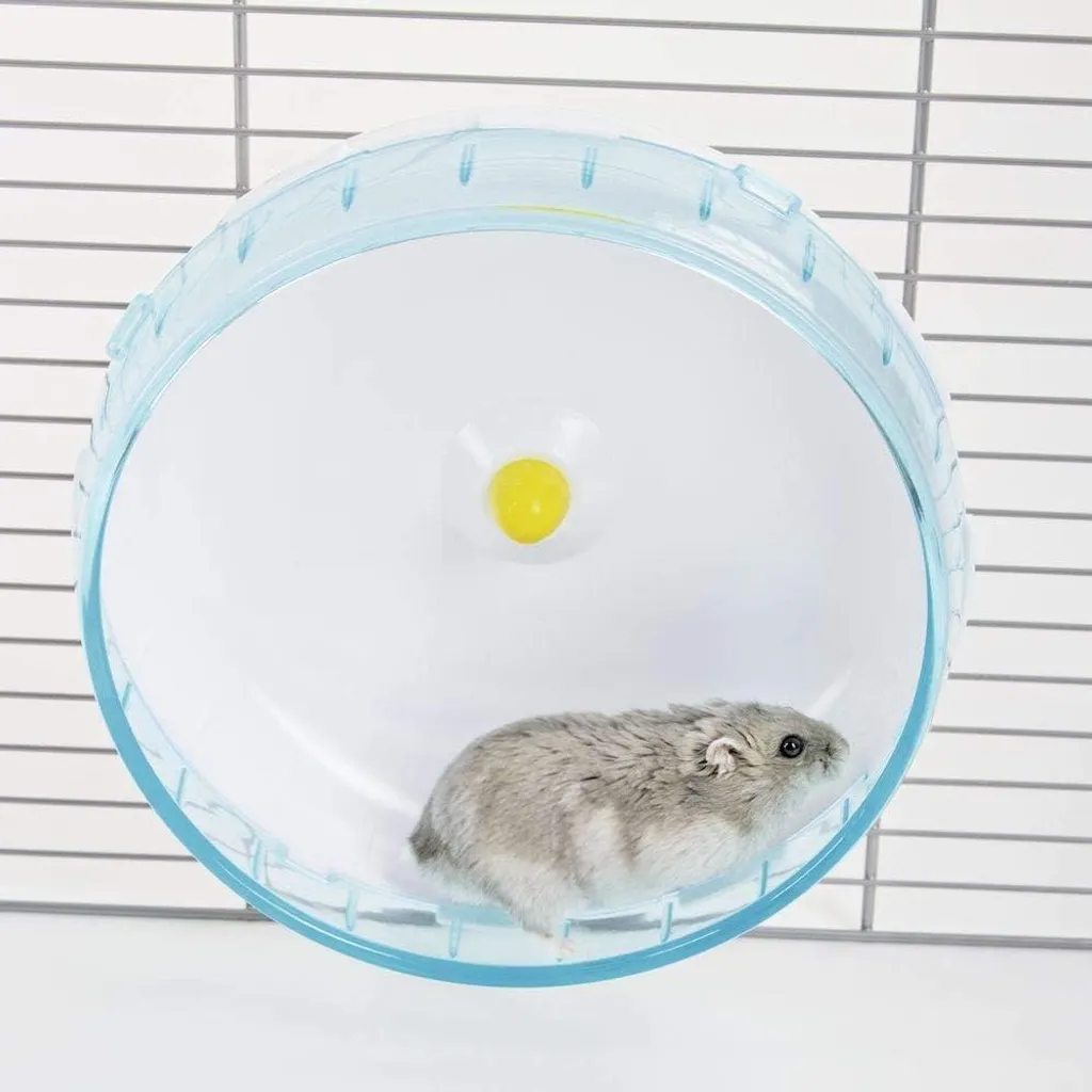 Roue de hamster silencieuse de 20 cm avec surface de course large