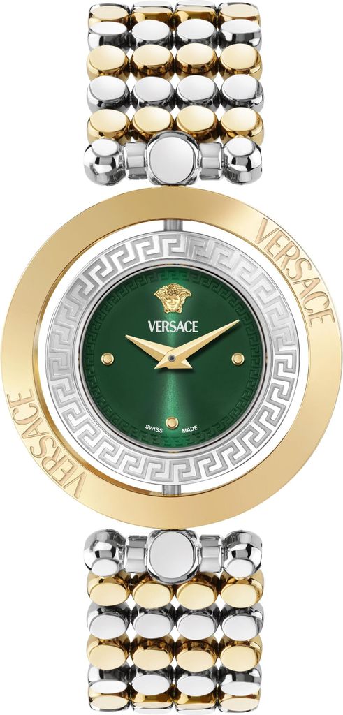 Versace VEHFA0525 Eon Restyling gold silber grün Edelstahl Damen Uhr NEU