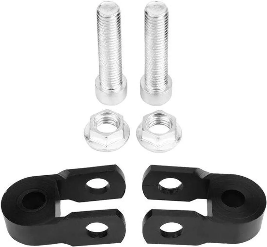 Rehausse de support moteur arrière noir 30mm pour cadre de moto Custom