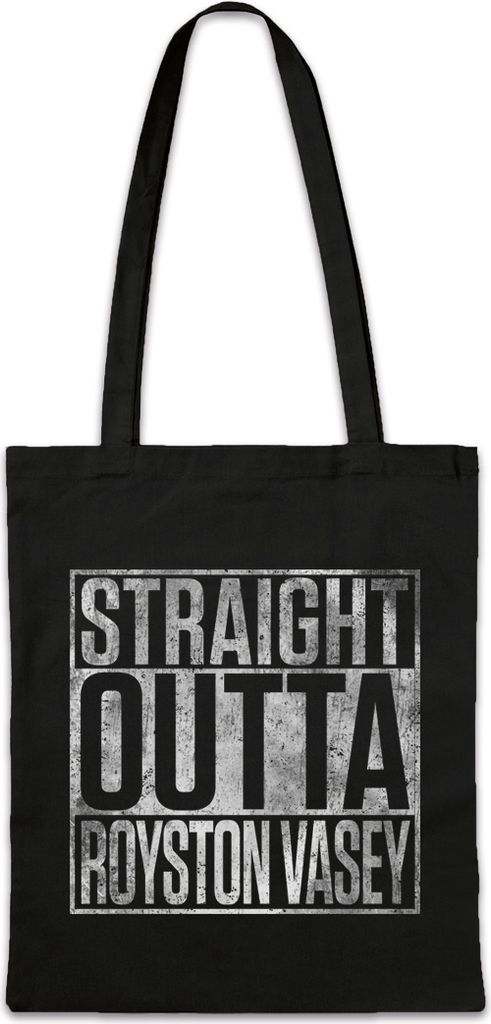 Urban Backwoods Straight Outta Royston Vasey, Stofftasche, Farbe: Schwarz