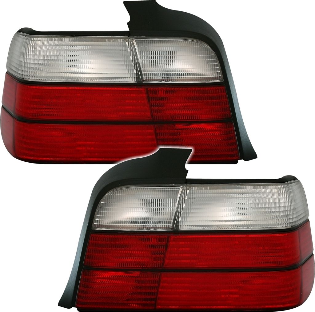 Eagle Eyes Rückleuchten Set Rot Weiss für 3er BMW E36 Limousine, Bj. 1990-1998