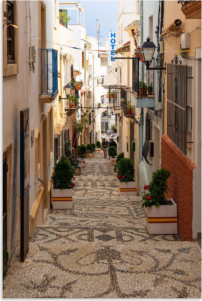 ARTland Wandbild Alu für Innen & Outdoor Spanische Treppe Größe: 60x90 cm