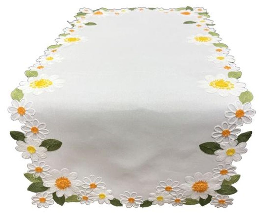 Tischdecke, Tischläufer, bestickt, Frühling, Blumen 50x100 030