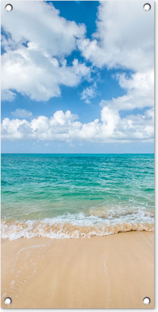 MuchoWow 40x80 cm Outdoor-Poster Gartendeko Sichtschutz Garten Poster für den Garten Strand - Meer - Sommer - Reisen