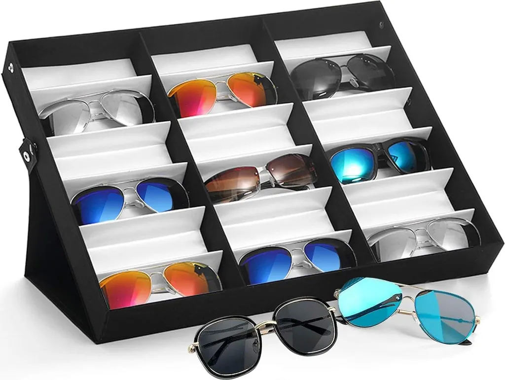 Organisateur de lunettes et bijoux multi-usages avec 18 emplacements