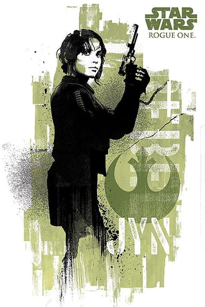 Rogue One: A Star Wars Story Poster Jyn Grunge 91,5 x 61 cm