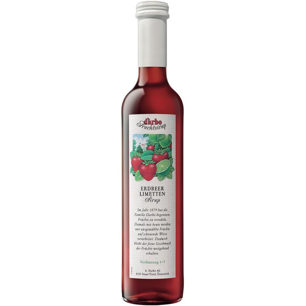 Sirop de fruits fraise citron vert Darbo à mélanger avec du Image du produit 