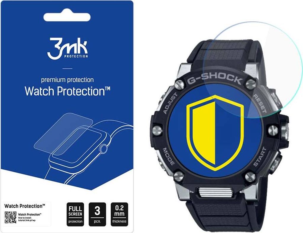 3mk Display Hybridglas Watch Protection für G Shock GST B300 0,2mm (3 Stück)