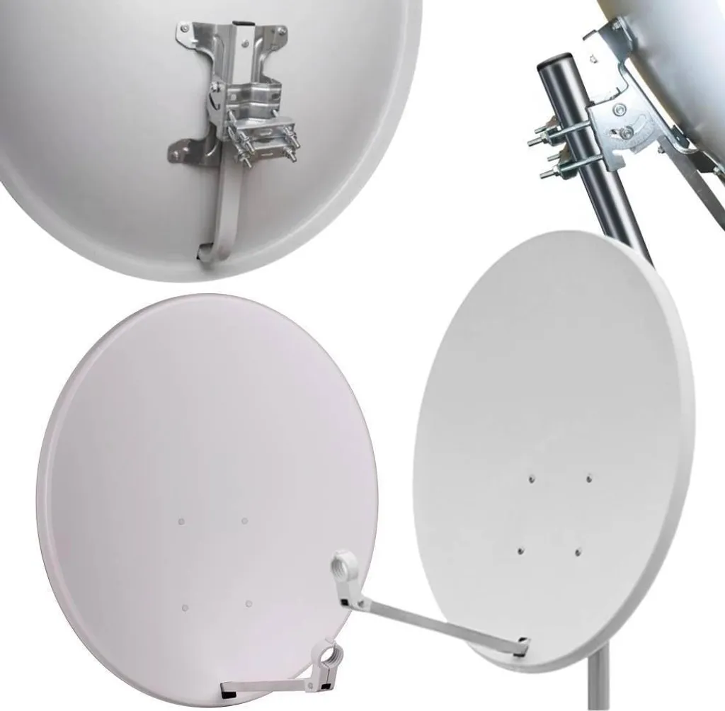Parabole Satellite 90 cm Blanche pour Réception TV HD Haute Qualité
