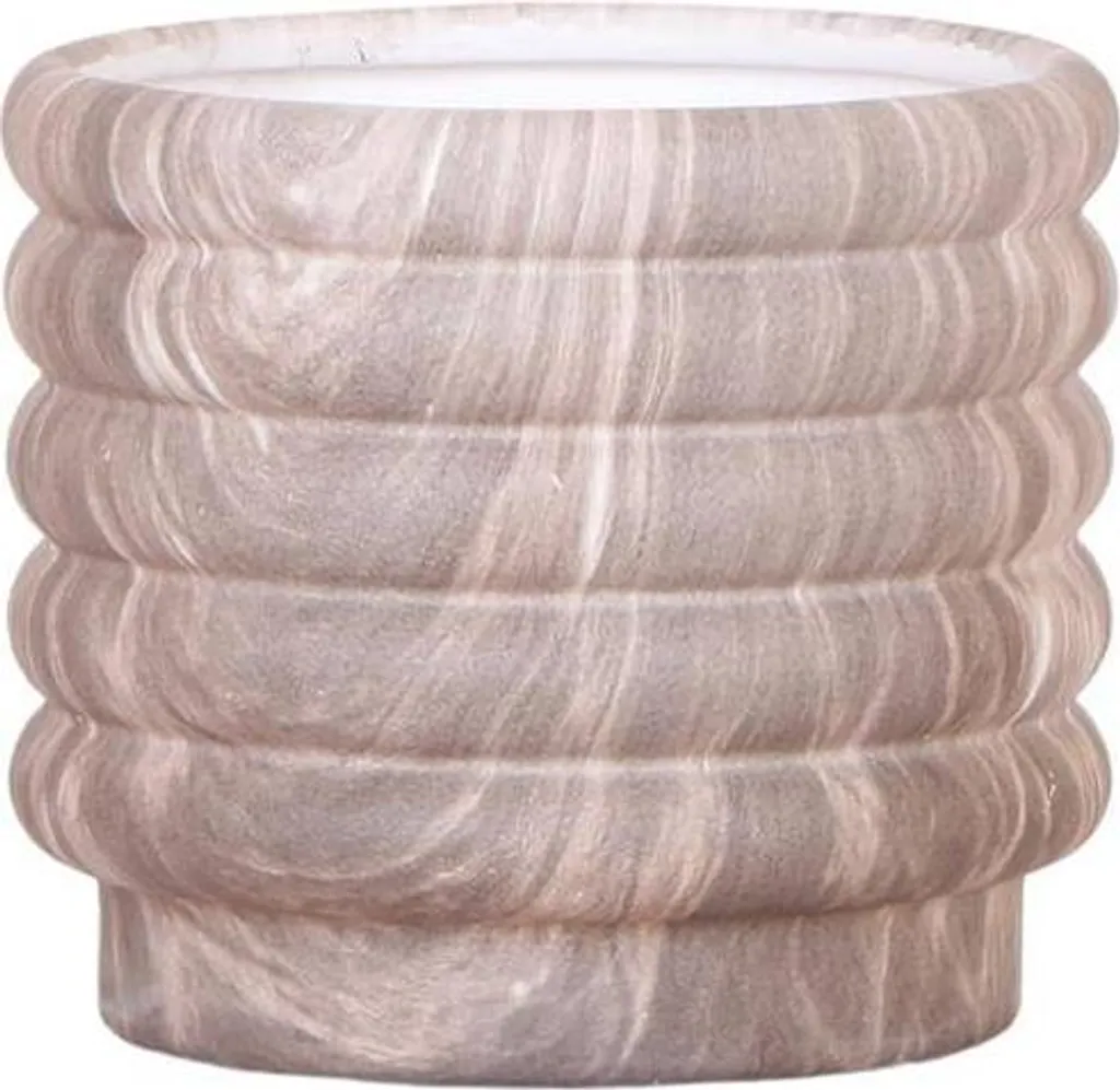Pot de fleurs élégant Ø12 cm - Céramique haut de gamme motif marbré