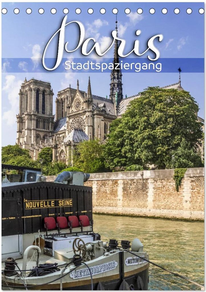 PARIS Stadtspaziergang (Tischkalender 2026 DIN A5 hoch), CALVENDO Monatskalender
