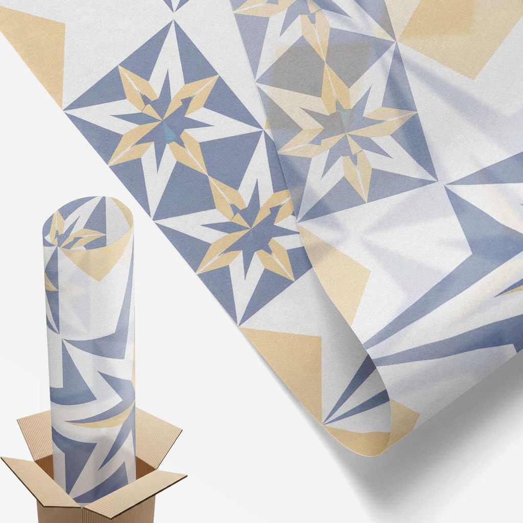 Sichtschutzfolie – 100x50 cm – Buntglas / Stained-Glass Design – blickdicht & dekorativ – selbstklebende Glasdekorfolie – UV-Schutz, einf...