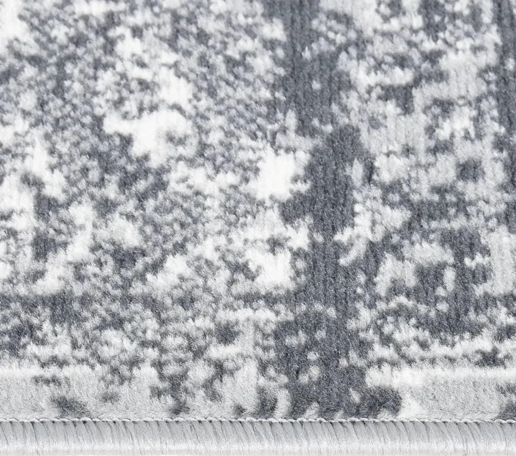 Tapis de couloir gris à motifs orientaux 80x200 cm en textile robuste