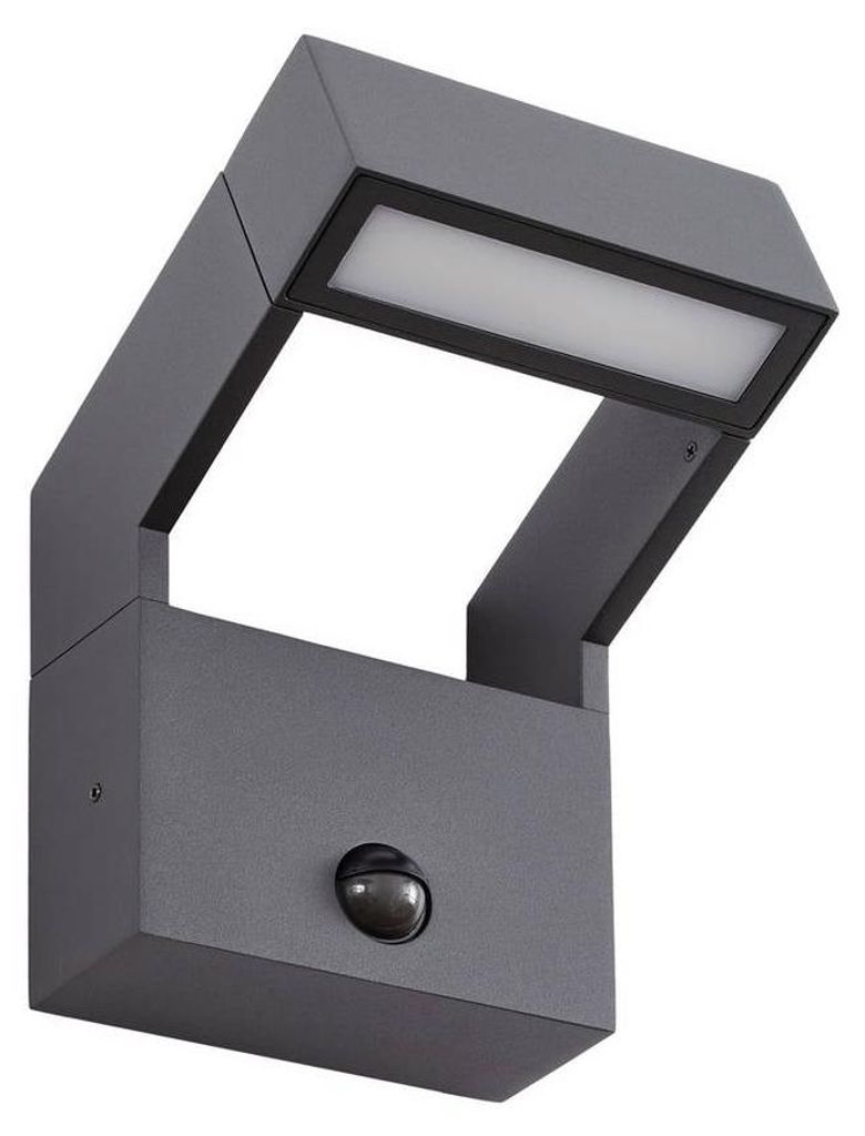 Arcchio LED-Außenwandlampe Kovato, Sensor, dunkelgrau, IP65