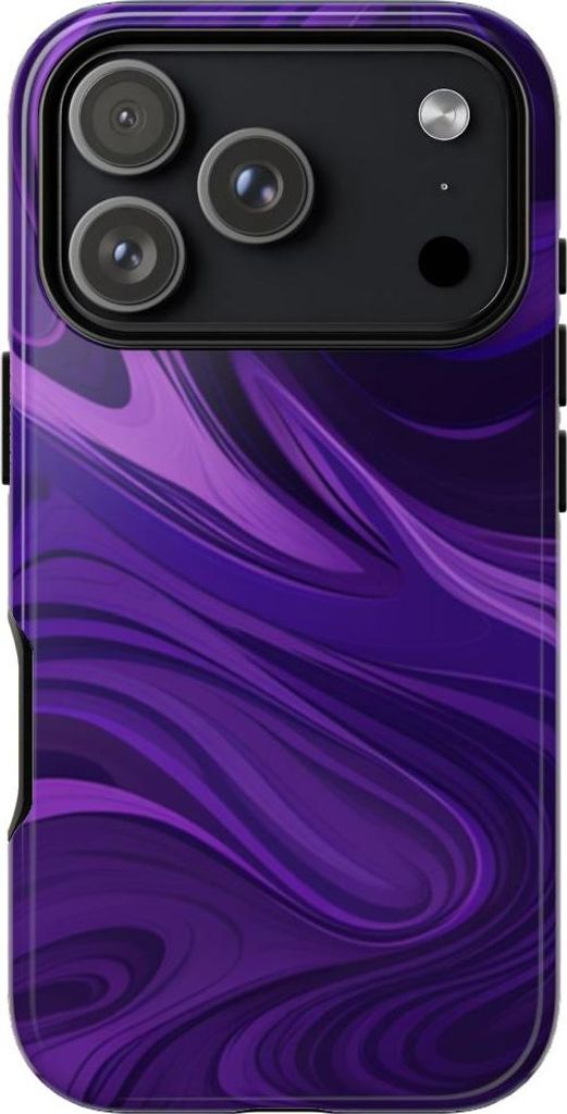 Abstraktes Wellenmuster in Violett – Hülle Kompatibel mit iPhone 17 Pro