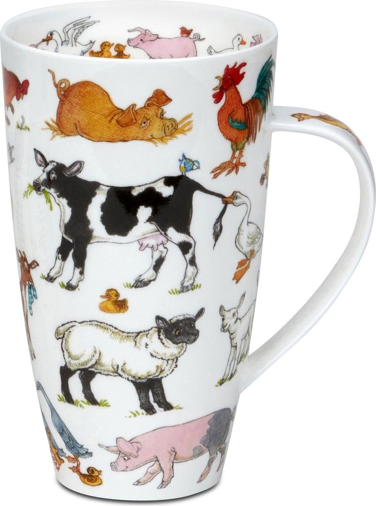 DUNOON Becher Henley Farmyards Frolics Bauernhof Tiere Porzellan Formano