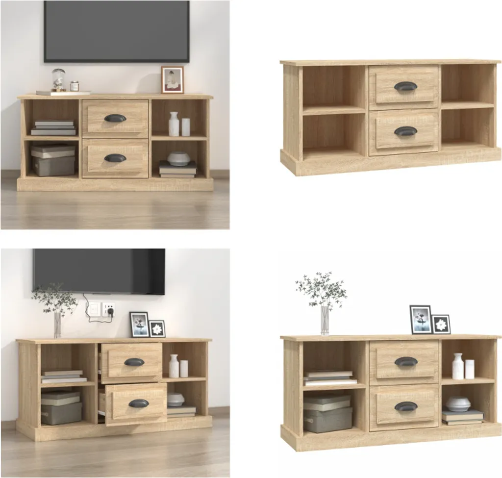 mobile TV vidaXL rovere Sonoma 99,5x35,5x48 cm materiale legno - mobile TV - mobili TV - mobili TV - mobili TV