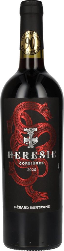 A bottle of red wine.