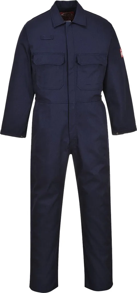 Combinaison Portwest RW1036 Anti-Flamme en Coton Bizweld Marine