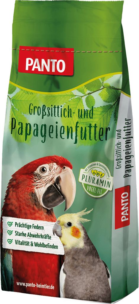 PANTO Papageienfutter Spezial mit Pluramin (ohne Nüsse)
