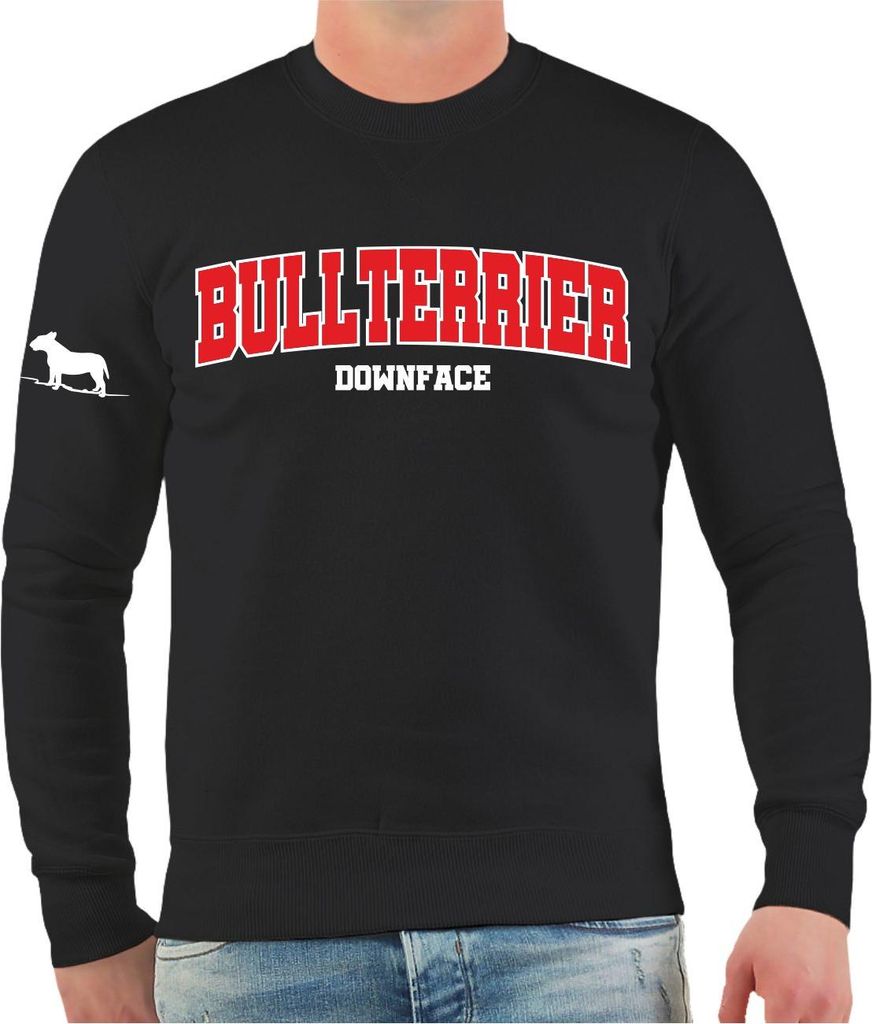 Herren Sweatshirt Bullterrier Downface LOGO