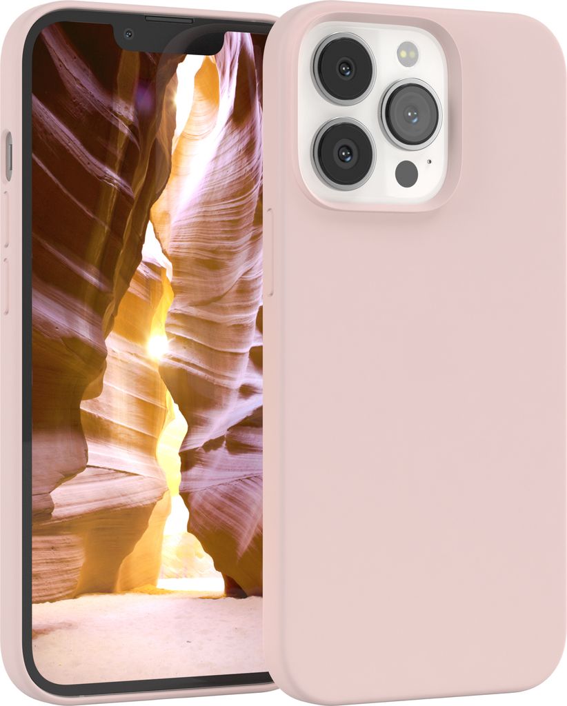 EAZY CASE Silikonhülle für Apple iPhone 13 Pro Silikon Backcover Schutz in Rosa