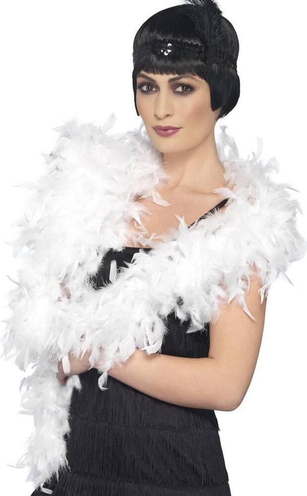 Smiffys - "Deluxe" Federboa - Herren/Damen Uni SM2775 (Einheitsgröße) (Weiß)