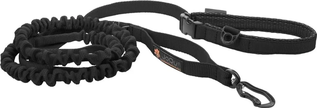 Guinzaglio Nero JoQu per Cani Piccola/Media Taglia con Shock Absorber