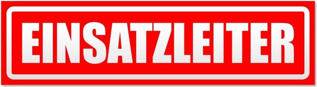 Kiwistar - Autoaufkleber - Rot - 45 x 12 cm - Einsatzleiter invertiert - Hinweis Aufkleber Sticker für Auto, Kfz, Fahrrad, PKW, LKW