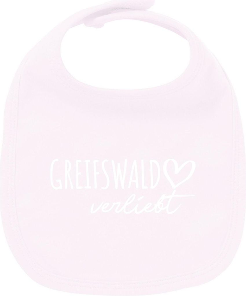 Huuraa Unisex Babylatz Greifswald verliebt Geschenk Babypink Baumwolle Greifswald Mitbringsel